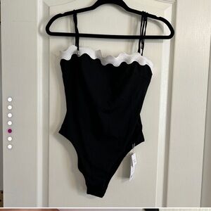 Anthropologie Seafolly Ric Rac One-Piece Swimsuit Sz US 6